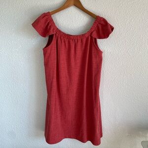 MADEWELL || Eloise Flutter Off The Shoulder Sleeve Dress